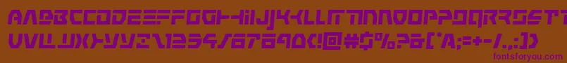 commandoverridesemital Font – Purple Fonts on Brown Background