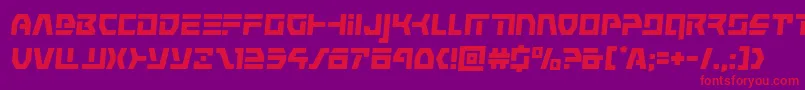 commandoverridesemital Font – Red Fonts on Purple Background