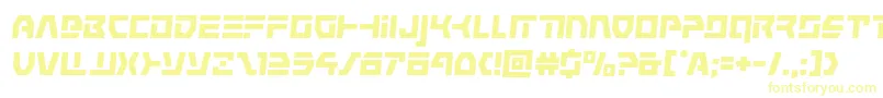 commandoverridesemital Font – Yellow Fonts on White Background