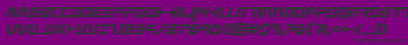 commandoverridesuperital-fontti – mustat fontit violetilla taustalla