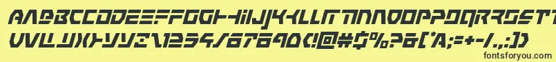 commandoverridesuperital Font – Black Fonts on Yellow Background