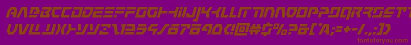 commandoverridesuperital Font – Brown Fonts on Purple Background