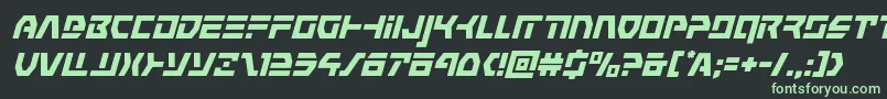 commandoverridesuperital Font – Green Fonts on Black Background