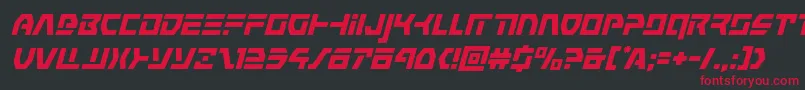 commandoverridesuperital Font – Red Fonts on Black Background