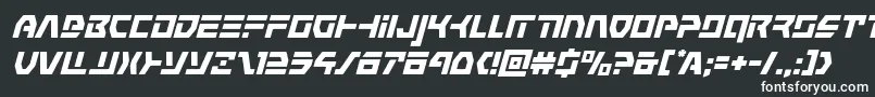 commandoverridesuperital-fontti – valkoiset fontit mustalla taustalla