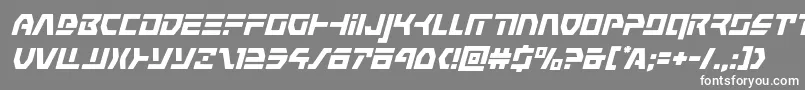 commandoverridesuperital Font – White Fonts on Gray Background