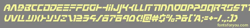 commandoverridesuperital Font – Yellow Fonts on Gray Background