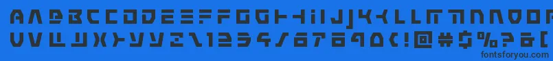 commandoverridetitle Font – Black Fonts on Blue Background