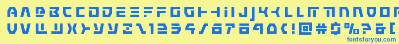 フォントcommandoverridetitle – 青い文字が黄色の背景にあります。