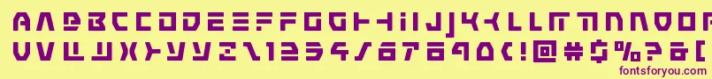 commandoverridetitle Font – Purple Fonts on Yellow Background