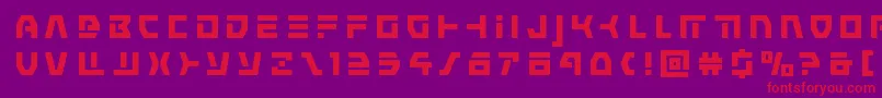 commandoverridetitle Font – Red Fonts on Purple Background