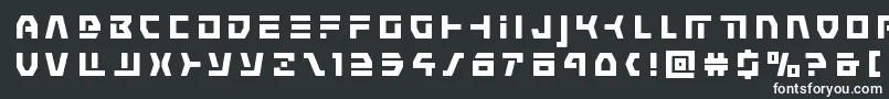 commandoverridetitle-fontti – valkoiset fontit mustalla taustalla