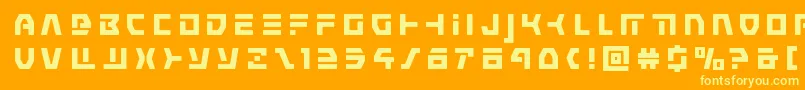 commandoverridetitle Font – Yellow Fonts on Orange Background