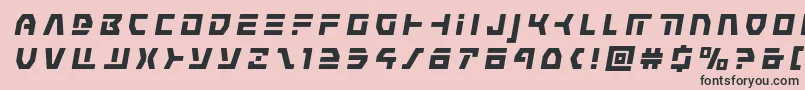 フォントcommandoverridetitleital – ピンクの背景に黒い文字