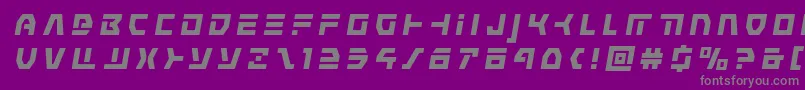 commandoverridetitleital-Schriftart – Graue Schriften auf violettem Hintergrund