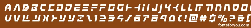 Шрифт commandoverridetitleital – белые шрифты на коричневом фоне