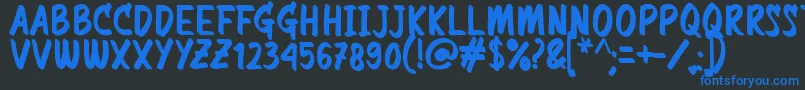 Commemorate Font – Blue Fonts on Black Background