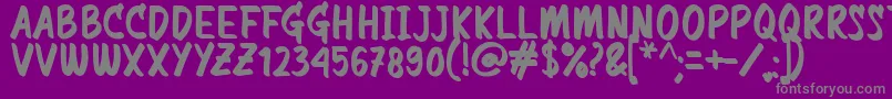 Commemorate Font – Gray Fonts on Purple Background