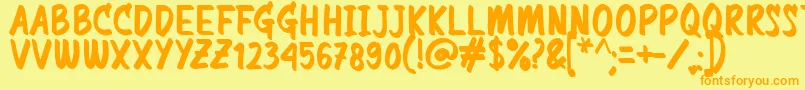 Commemorate Font – Orange Fonts on Yellow Background