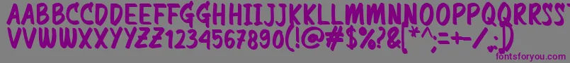 Commemorate Font – Purple Fonts on Gray Background