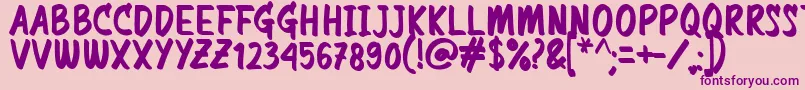 Commemorate Font – Purple Fonts on Pink Background