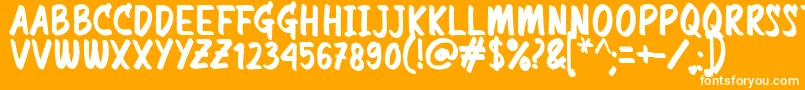Commemorate Font – White Fonts on Orange Background
