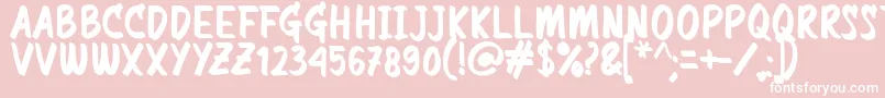 Commemorate Font – White Fonts on Pink Background