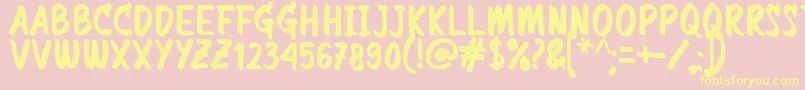 Commemorate Font – Yellow Fonts on Pink Background