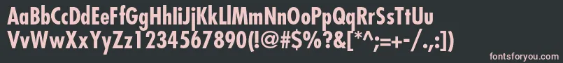 Шрифт FuturastdCondensedbold – розовые шрифты на чёрном фоне