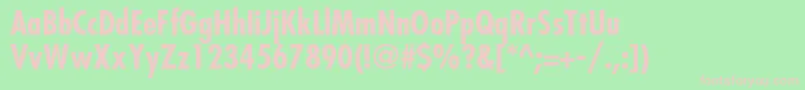 フォントFuturastdCondensedbold – 緑の背景にピンクのフォント
