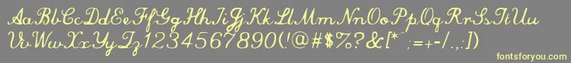 fuente commersial script – Fuentes Amarillas Sobre Fondo Gris