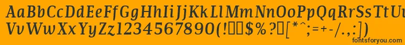 COMMI    Font – Black Fonts on Orange Background