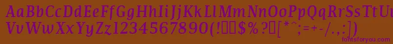 COMMI    Font – Purple Fonts on Brown Background