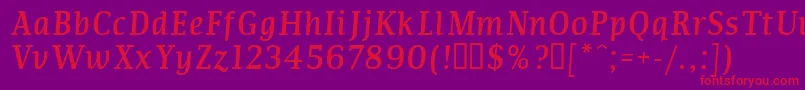 COMMI    Font – Red Fonts on Purple Background