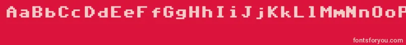Commodore 64 v6 3 Font – Pink Fonts on Red Background