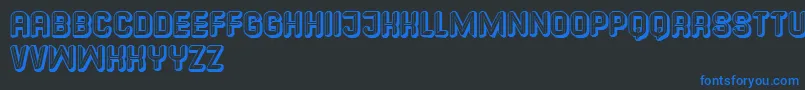 Czcionka Common – niebieskie czcionki na czarnym tle