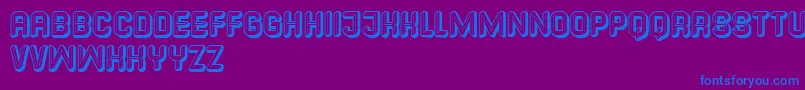 Шрифт Common – синие шрифты на фиолетовом фоне