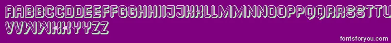 Common Font – Green Fonts on Purple Background