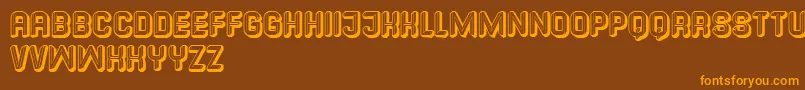 Common Font – Orange Fonts on Brown Background