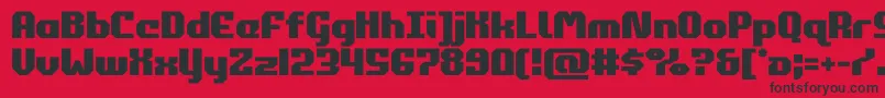 commonwealth Font – Black Fonts on Red Background