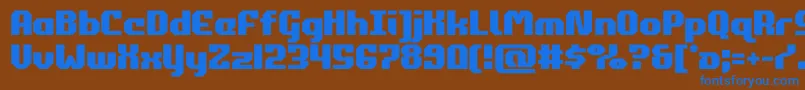 Czcionka commonwealth – niebieskie czcionki na brązowym tle