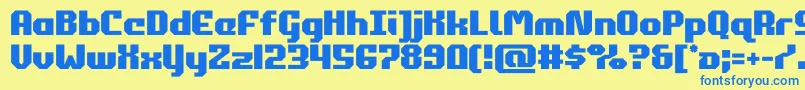 Weitere Informationen zur commonwealth-Schriftart commonwealth-Schriftart – Blaue Schriften auf gelbem Hintergrund