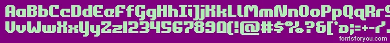 commonwealth Font – Green Fonts on Purple Background