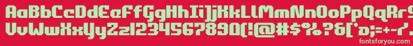 commonwealth Font – Green Fonts on Red Background