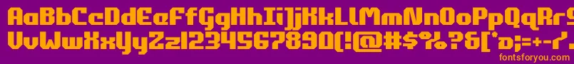 commonwealth Font – Orange Fonts on Purple Background