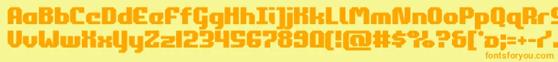 commonwealth Font – Orange Fonts on Yellow Background