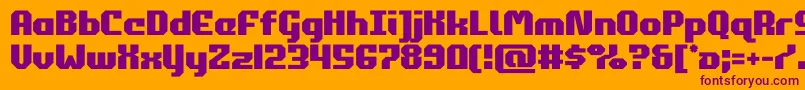 Czcionka commonwealth – fioletowe czcionki na pomarańczowym tle