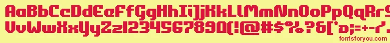 commonwealth Font – Red Fonts on Yellow Background