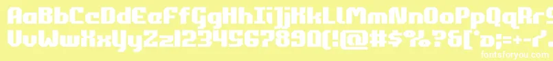 commonwealth Font – White Fonts on Yellow Background