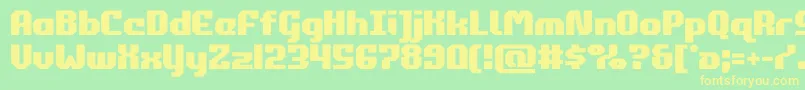 commonwealth Font – Yellow Fonts on Green Background